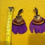 Federika Padula Double Feather Earrings Purple Photo 4
