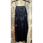 NWT Lulu's Kaisley navy Blue Satin Backless Midi Dress Medium Photo 6
