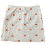 Lilly Pulitzer  Vintage White Label Size 4 White Orange Shell Embroidered Skirt Photo 0