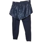 Athleta Rainer 2 in 1 Layered Legging Tight w/ Shorts Navy Blue Size Large Photo 3