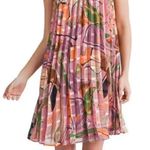 MILA MAE NWT Pleated Chiffon Trapeze Mini Dress M Pink Size M Photo 0