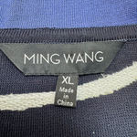 Ming Wang  Navy Blue White Blazer Jacket Sweater Cardigan XL Photo 2