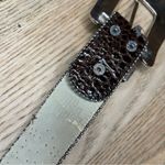 Western Rhinestone Cowgirl Diamond Studded Belt Embellished Buckle Dark Brown Photo 8