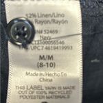 NWT Needle & Cloth Women’s Navy Blue button Front shirt long sleeve linen blend Size M Photo 4