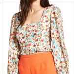 Lost + Wander Renee Long Sleeve Floral Summer Spring Cropped Top NWT Photo 3