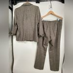 Dana Buchman Women Brown Herringbone Tweed Suit Jacket & Pants Wool size 14 & 16 Photo 1