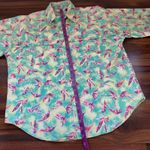 Columbia VTG 80s  Fly Fishing Button Down Short Sleeve Shirt Made in USA Photo 8
