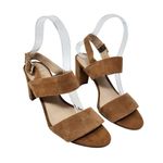 Franco Sarto  Leather Feminine High Heels Rumi Sandals Tan Brown Size 6.5 M Photo 1