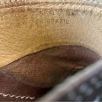 Frye  women’s Charlotte distressed leather harness ring wedge clogs Sz. 9M Brasil Photo 6