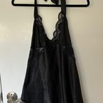 Frederick's of Hollywood  Black Satin Lace Mini Dress Photo 1