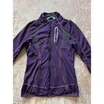 Athleta  Women's Purple Ruffle Front Full Zip Pockets Sport‎ Jacket Sz Small Photo 1