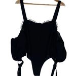 BYEGREIS Women's Black Sweetheart Off Shoulder Bodysuit size Large Photo 6