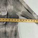 Lord & Taylor Long Button Pocket Sleeve Shirt Tie Dye Women’s M Grey Gray Size M Photo 4