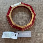 Chico's  Red and Gold Geometric Bangle NEW Photo 0