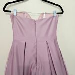 AQUA New  Formal Satin Strapless Midi Dress Pink Bow Women's Size 6 Photo 6