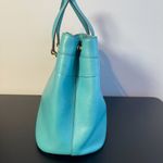 Gucci  Calfskin Medium Bright Bit Top Handle/Shoulder Tote, Turquoise - Preowned Photo 3