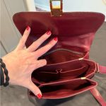 CELINE Vintage Céline Horse Carriage Clasp Burgundy Leather Shoulder Bag Photo 7