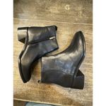 Vince Camuto Womens Jerlindi Ankle Boots Block Heel Zip Up Black Leather Size 7 Photo 1