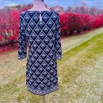 White House | Black Market  Black and White Geometric Print Sheath Dress Size M Photo 10