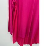 Chico's  Knit Tunic Women 2 Summer Berry Barbie Pink Knit Woven Back Stretch NWT Photo 2