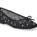 SO  Lelani sz 7.5 black mesh rhinestones ballerina flats shoes Photo 0