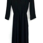 Raquel Allegra Tie Back Midi Dress Black 1 / S Photo 0
