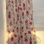 ZARA  Floral White and Pink Women's Pants Photo 0