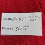 Chico's Red Sweater Poncho with Black Lace Trim NWT Size Small/Medium Red Poncho Photo 10