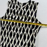 J. McLaughlin Tank Midi Stretch Dress Black White Diamond Print Sleeveless Sz M Photo 4