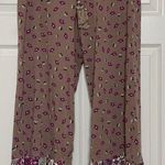 Cato Est. 1946 Boho Hippie Floral Wide Leg Patchwork Print Ruffled Flare Hem Pants L Photo 1