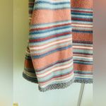 North River Outfitters Women's 1/4 Zip Sweater Striped Sherpa Hem Lined Medium Pink Photo 10