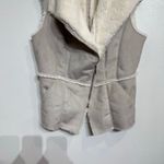 White House | Black Market Tan Faux Shearling Fur Vest Sz L Photo 3