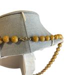 Tan faux pearl unmarked unbranded Beaded Necklace old money retro Photo 1