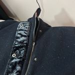 Collection B Navy Blue Speckled Velvet Trim Coat Size Large Photo 8