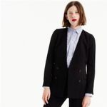 J.Crew J.‎ Crew 365 Crepe French Girl Collarless Navy Double Breasted Blazer Size 2 Photo 10