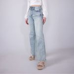 Judy Blue  Retro Wide Leg Jeans Size 30 10/11 Light Wash High Rise Stretch Denim Photo 5