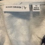 Susan Graver Womens Size XS Multicolor Paisley 1/4 Zip Pullover Sweatshirt Photo 3