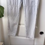 American Eagle  Pinstripe Stripe White Tapered Pants High Waist 4 Regular Photo 3
