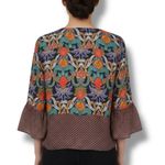 Maeve by Anthropologie Women’s Carter Floral Bell Sleeve Tie Front Blouse Size 4 Photo 1