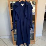 Michael Kors MICHAEL
Draped Twill Trench Coat In Midnight Blue Photo 5