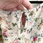 Topshop Womens 12 Floral Cream Embroidered Eyelet Cold Shoulder Top Boho Cottage Photo 7