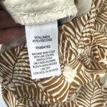 Marc New York  Wide Leg Linen Pants Beige Tropical Coconutgirl Resort Womens Med Photo 2