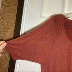 POL Orange Scoop Neck Short Sleeve Lace Hem Blouse S Photo 3