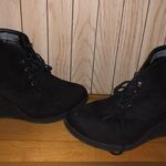 Merona  Black Lace Up Wedge Boots Photo 0