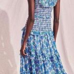 Saylor  Jeannie Blue Floral Midi Dress Photo 1