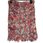 Ulla Johnson Ariella Handmade Multicolor Floral Asymmetrical Mini Skirt Size XS Photo 0