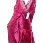 Naked Princess Silk Ella Deep V Chemise Sleep Lingerie Dress NWT Size Small Pink Photo 6