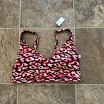 Aerie Goals Plunge Sports Bra Maplewood Size Large Photo 1