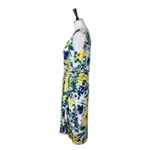 Ralph Lauren Lauren  Dress V-neck Jersey Knit Yellow Blue Floral Women’s Size 12 Photo 2