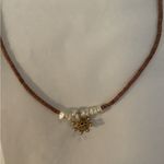 Pink sparkle flower necklace set Photo 2